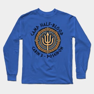 Cabin 3 Poseidon - CAMP half-blood Long Sleeve T-Shirt